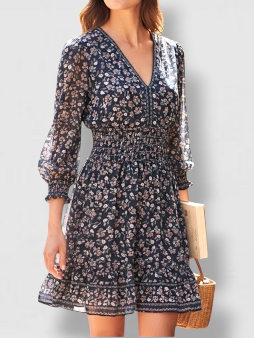 Max Studio Smocked Dress XS New